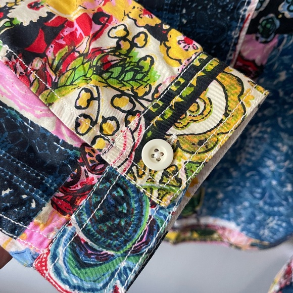 Sergenti button up printed jacket size Large - Picture 4 of 5